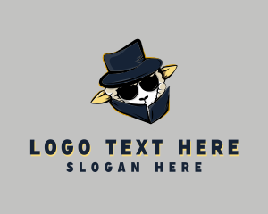 Agent - Secret Agent Sheep logo design