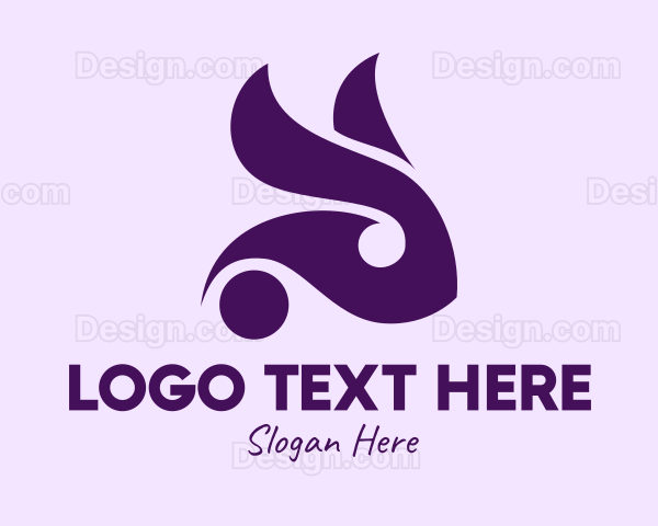 Purple Bunny Rabbit Logo