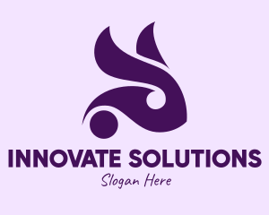 Purple Bunny Rabbit  logo