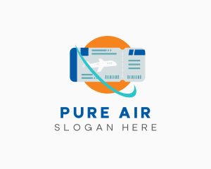 Air Flight Boarding Pass logo design