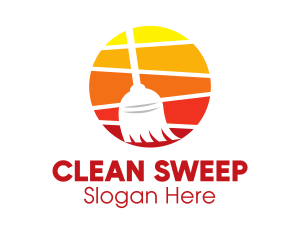 Broom Sweeper Cleaning logo