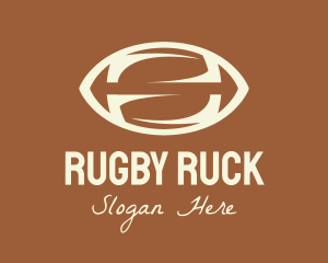 Brown Rugby Ball logo