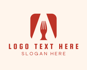 Letter A Fork logo