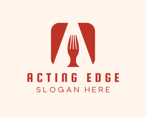 Letter A Fork logo design