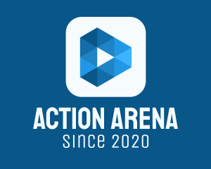 Blue Media Player Button logo