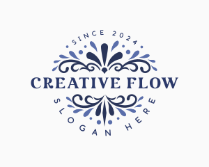 Creative Floral Ornament logo design