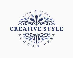 Creative Floral Ornament logo design