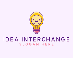 Learning Light Bulb Nursery logo design