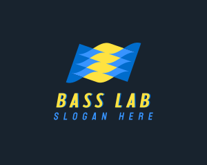 Science Laboratory Waves logo design