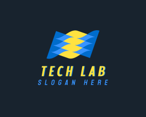 Science Laboratory Waves logo design