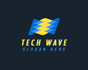 Science Laboratory Waves logo design