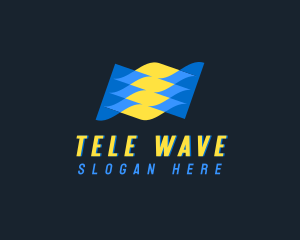 Science Laboratory Waves logo design