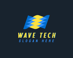 Science Laboratory Waves logo design