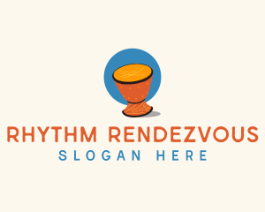 Djembe African Instrument logo design