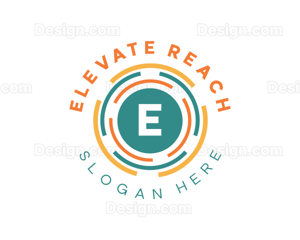 Geometric Lens Shape Logo