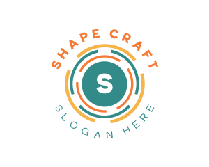 Geometric Lens Shape logo design