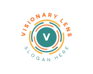 Geometric Lens Shape logo