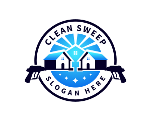 Pressure Washer Cleaning logo design