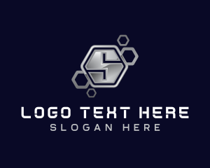 Industrial Hexagon Letter S logo