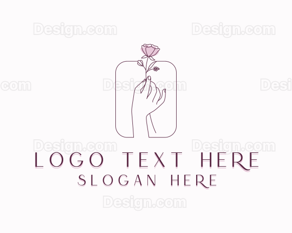 Floral Hand Wellness Logo