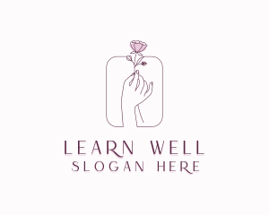 Floral Hand Wellness logo design