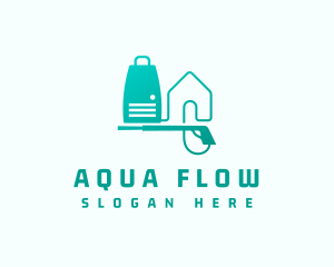 Pressure Washer Home Cleaning logo design