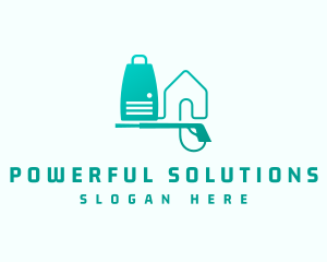 Pressure Washer Home Cleaning logo design