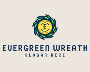 Leaves Garden Wreath logo design