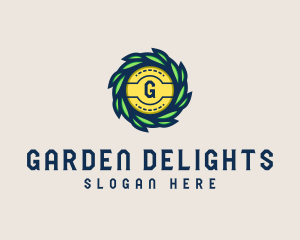 Leaves Garden Wreath logo design