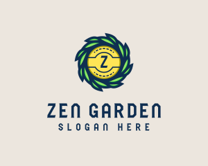 Leaves Garden Wreath logo design