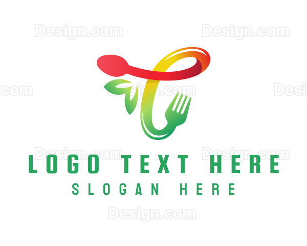 Food Meal Letter T Logo