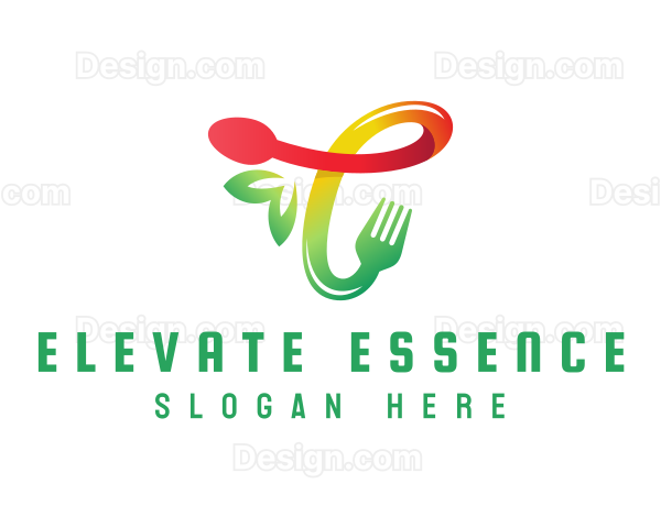 Food Meal Letter T Logo