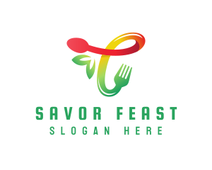 Food Meal Letter T logo