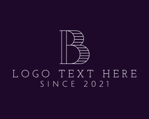 Minimalist Letter B logo