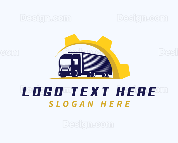 Industrial Logistics Truck Logo