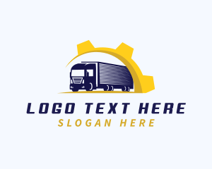 Industrial Logistics Truck Logo