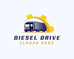 Industrial Logistics Truck logo design