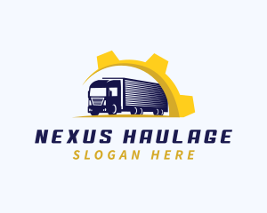 Industrial Logistics Truck logo design