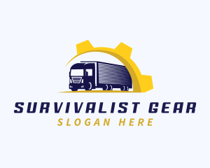 Industrial Logistics Truck logo design