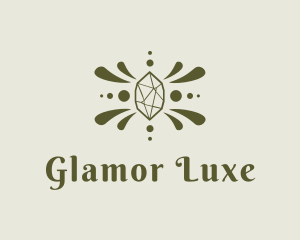 Green Luxe Gemstone logo design