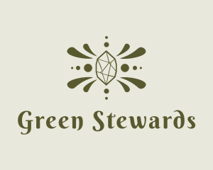 Green Luxe Gemstone logo design