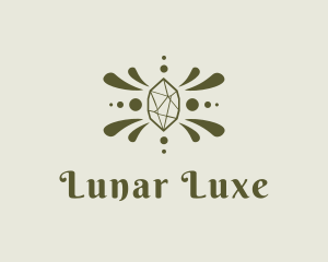 Green Luxe Gemstone logo design