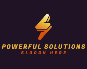 Lightning Electrical Power logo design