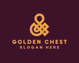 Golden Luxury Ampersand logo design