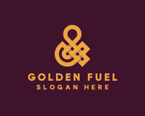 Golden Luxury Ampersand logo design