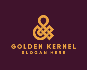 Golden Luxury Ampersand logo design