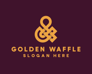 Golden Luxury Ampersand logo design