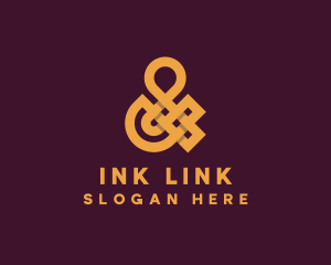 Golden Luxury Ampersand logo design