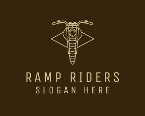 Retro Motorcycle Motorbike logo design