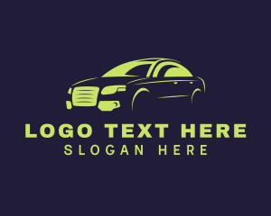 Green Car Vehicle logo